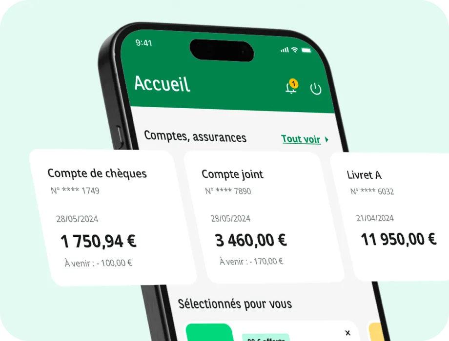 Visualiser le solde de vos comptes